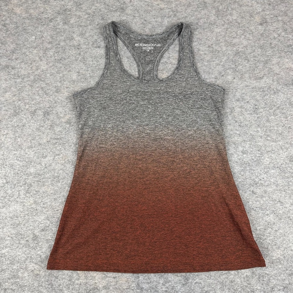Beyond Yoga Spacedye Ombre Tank Top Sleeveless Gray Orange Womens XS